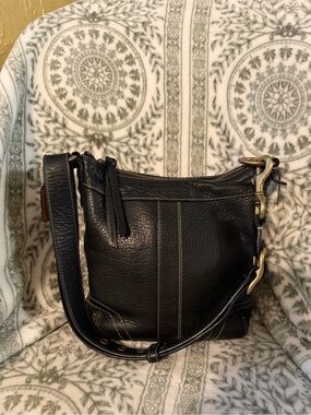 Coach Y2K Bleecker Slim Duffle Black Leather